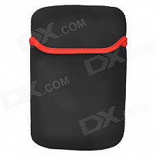 Protective Water Resistant Anti-Static Sleeve Bag for 7" GPS / Tablet PC - Black + Red