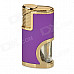 NB581 Aluminum Alloy Butane Jet Windproof Lighter - Purple + Golden