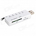 3-in-1 SD / TF Card Reader + USB FM Transmitter - White