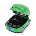 SA168 Car Shape Car Smokeless Ashtray - Green (2 x AA / USB Power)