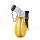 Windproof Butane Gas Jet Lighter - Yellow + Silver + Black