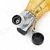 Windproof Butane Gas Jet Lighter - Yellow + Silver + Black