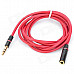 3.5mm Male to Female Gold-plating Extension Cable - Dark Red (1.2m)