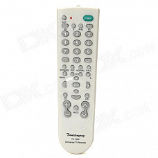 TV-139F Universal Remote Controller for TV or DVD / VCD Player - White + Grey + Green (2 x AA)