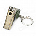 R5001C Mini Pistol Shaped Butane Lighter w/ Keychain - Golden + Blackish Green