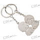 Stainless Steel Cute Crystal Kids Couple's Keychains (2-Piece Set)