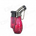 Windproof Butane Gas Jet Lighter - Wine Red + Black