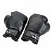 Professional PU Leather Boxing Training Gloves - Black (Pair)