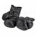 Professional PU Leather Boxing Training Gloves - Black (Pair)