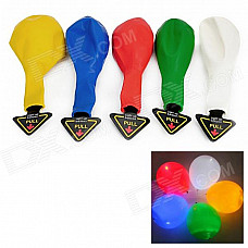 Colorful White LED Light Up Balloon - Multicolored (2 x CR2032 / 5PCS)