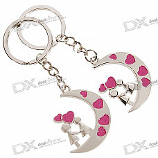 Stainless Steel New-Moon-Love-Spell Keychain