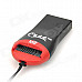 C286 Mini Whistle Style USB2.0 Card Reader - Black + Red (32GB)