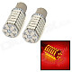 1157 / BY15D 9W 500lm 120-SMD 3528 LED Red Light Car Steering / Brake / Tail / Headlamp Bulb (Pair)