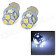 1156 / BA15S / P21 1.3W 150lm 8-SMD 5050 LED White Car Steering / Brake / Tail Bulb (Pair / DC 12V)