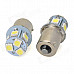 1156 / BA15S / P21 1.3W 150lm 8-SMD 5050 LED White Car Steering / Brake / Tail Bulb (Pair / DC 12V)