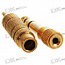 Gold Plated 6.3mm Male to 3.5mm Female + 3.5mm Male to 6.3mm Female Audio Connectors