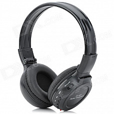 ZL-669 Folding Sport MP3 Player Headphones w/ FM / SD - Black