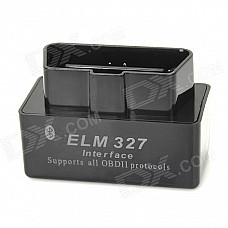 Super Mini ELM327 Bluetooth V1.5 OBD2 Car Diagnostic Interface Tool - Black