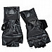 Stylish PU Leather Boxing Training Gloves - Black (Pair)