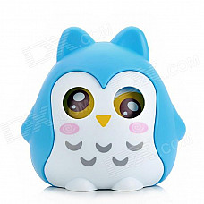 Cute Owl Shape PS Money Coin / Candy Bank for Kids - Blue + White