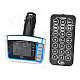 1.4" LCD Car FM Transmitter MP3 Player w/ Remote Controller - White + Blue + Black