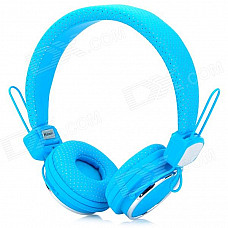 Kanen IP-850 Foldable Headset Headphone w/ Microphone - Blue + Silver (3.5mm Plug / 153cm-Cable)