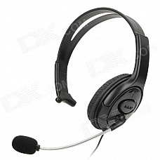 Single Headphone w/ Microphone for Xbox 360 / Xbox 360 Slim - Black