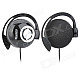 ChenGuang ADG98093 Mega Bass Ear Hook Headset Headphones - Black + Silver (3.5mm Plug / 120cm-Cable)