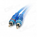 D13032904 Car Speaker / Audio Male to Male Cable for RCA Signal Transfer - Translucent Blue (485cm)