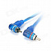 D13032904 Car Speaker / Audio Male to Male Cable for RCA Signal Transfer - Translucent Blue (485cm)