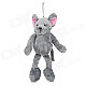 Cute Koala Shaped Plush Doll Toy Magnet Fridge Sticker w/ Keychain - Grey