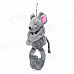 Cute Koala Shaped Plush Doll Toy Magnet Fridge Sticker w/ Keychain - Grey