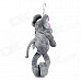 Cute Koala Shaped Plush Doll Toy Magnet Fridge Sticker w/ Keychain - Grey