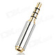 Gold-Plating 2.5mm Female to 3.5mm Male TRRS Audio Adapter - Golden + Silver