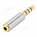 Gold-Plating 2.5mm Female to 3.5mm Male TRRS Audio Adapter - Golden + Silver