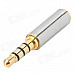 Gold-Plating 2.5mm Female to 3.5mm Male TRRS Audio Adapter - Golden + Silver