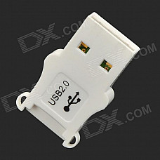 USB 2.0 Mini Violin Style Micro SD / TF Card Reader + Storage Case - White