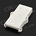 USB 2.0 Mini Violin Style Micro SD / TF Card Reader + Storage Case - White