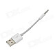 USB 2.0 to 3.5mm Plug Charging & Data Cable for Ipod Shuffle 5 / 6 - White (11cm)