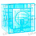 3D Maze Ball Treasure Box Coin Bank (Translucent Blue)