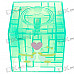 3D Maze Ball Treasure Box Coin Bank (Translucent Green)