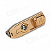 ZB528 Blue Flame Butane Jet Lighter w/ Opening Tool for Cigar - Golden + Brown