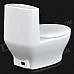 Creative Mini Flush Toliet Shaped Rechargeable USB Media Player Speaker w/ SD - White