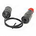 20899 European Car Cigarette Lighter Male to Female Adapter - Red + Black (12~24V)