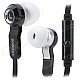 SONGQU SQ-IP1011 Stylish In-Ear Earphones w/ Microphone - Black + White (3.5mm Plug / 1.2m)