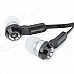 SONGQU SQ-IP1011 Stylish In-Ear Earphones w/ Microphone - Black + White (3.5mm Plug / 1.2m)