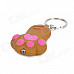 Cat Paw / Claw Style White Light LED Keyring - Brown + Deep Pink (3 x LR41)