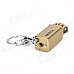 LS625 Portable Electric-plated Butane Lighter w/ Keyring - Golden