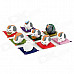 Cute Cat PVC Toys - Multicolored (8 PCS)
