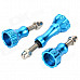 HR51-BL CNC Aluminum Spare Screw Kit for Gopro Hero 4/ 3 / 3+ / 2 / SJ4000 - Blue (3 PCS)